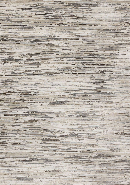 Horizontal abstract design, soft, organic striated pattern. Its elegant blend of earthy neutrals—including cream, taupe, grey, and charcoal.
