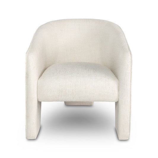 White upholstered chair 