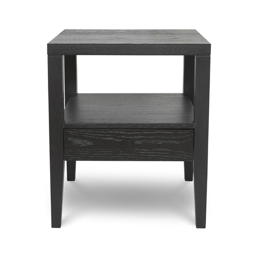 Black wooden side table 