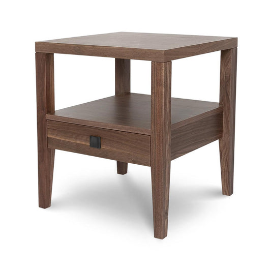 Wooden side table with a drawer 